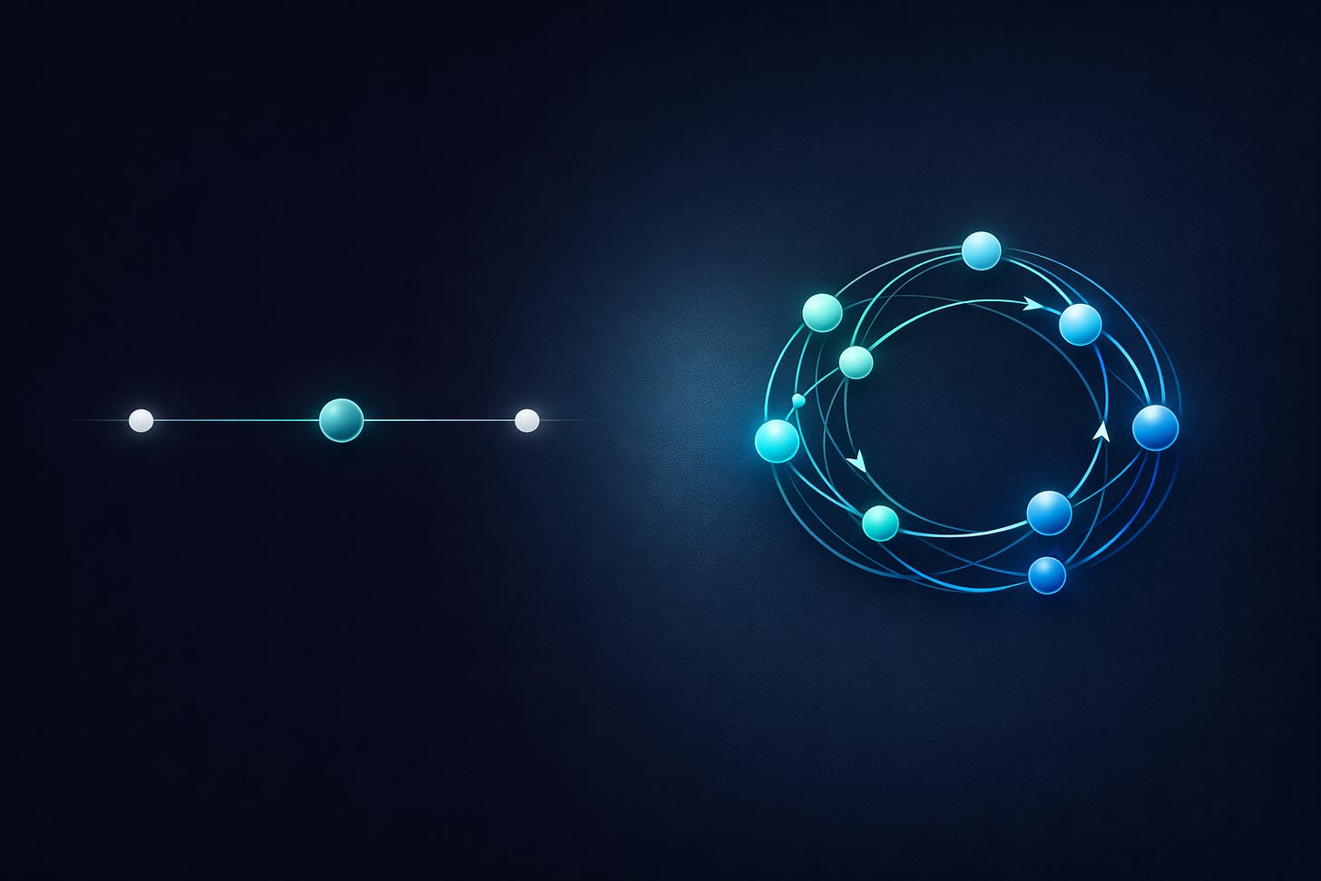 Concept diagram of AI agents vs simple workflows