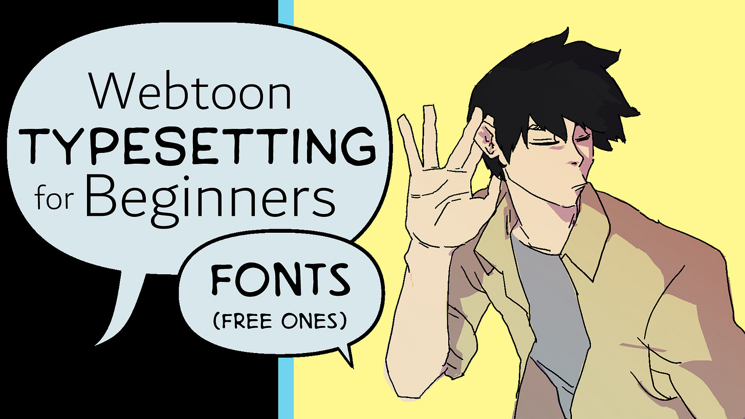 Webtoon Lettering Example Webtoon Typesetting for Beginners: Setting Your Fonts (Free Fonts)