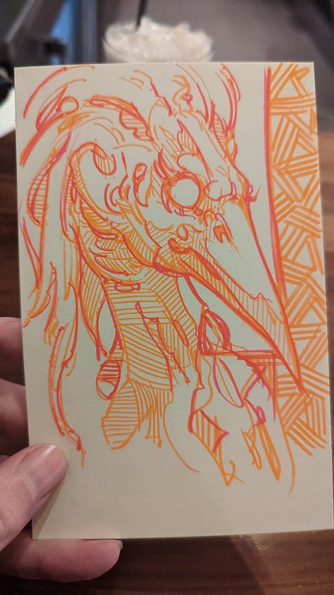Just a gallery of nonsense drawings, you ain't missing much.