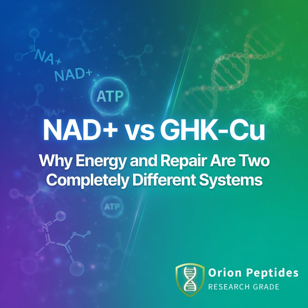 nad or ghk cu NAD+ vs GHK-Cu: Why Energy and Repair Are Two Completely Different Systems