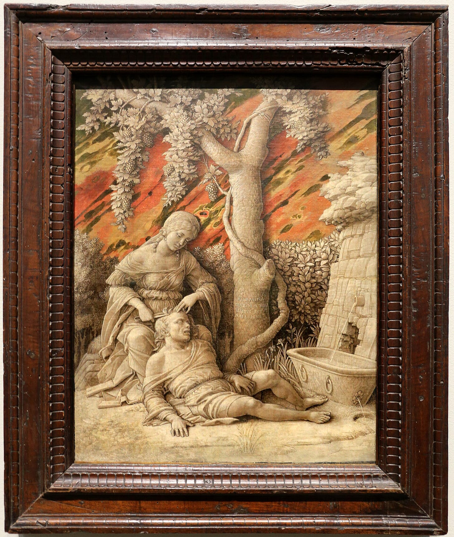 Mantegna Samson Delilah grisaille relief Mantegna Samson Delilah grisaille relief