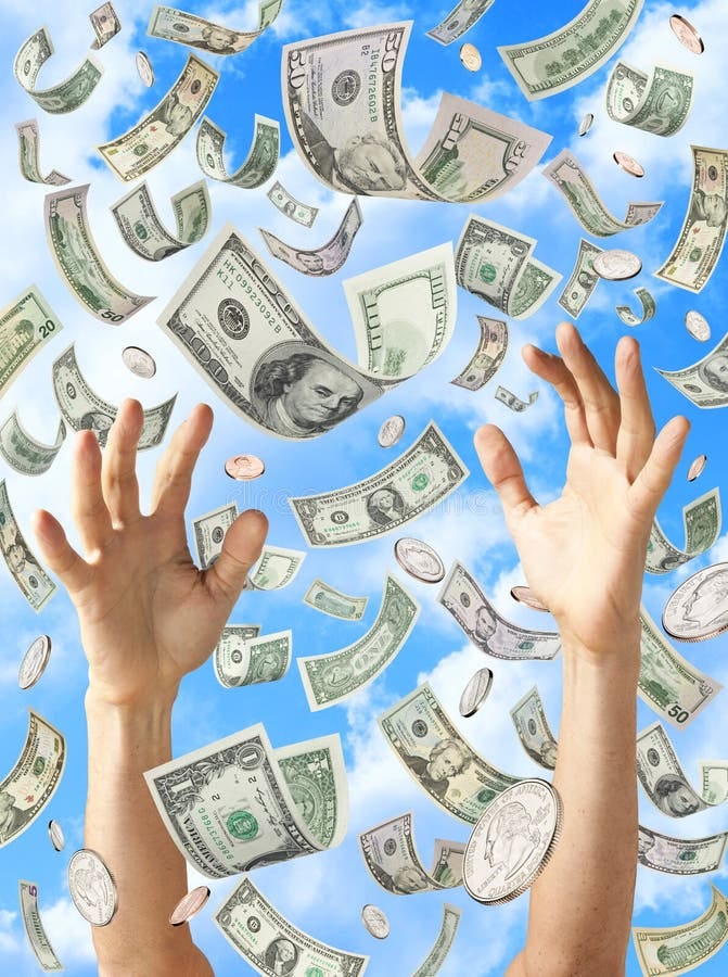 Raining Money Coins Sky Stock Photos - Free & Royalty-Free Stock Photos  from Dreamstime