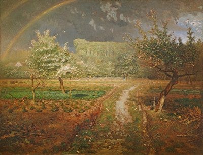 Spring at Barbizon, 1868-73 by Jean-Francois Millet