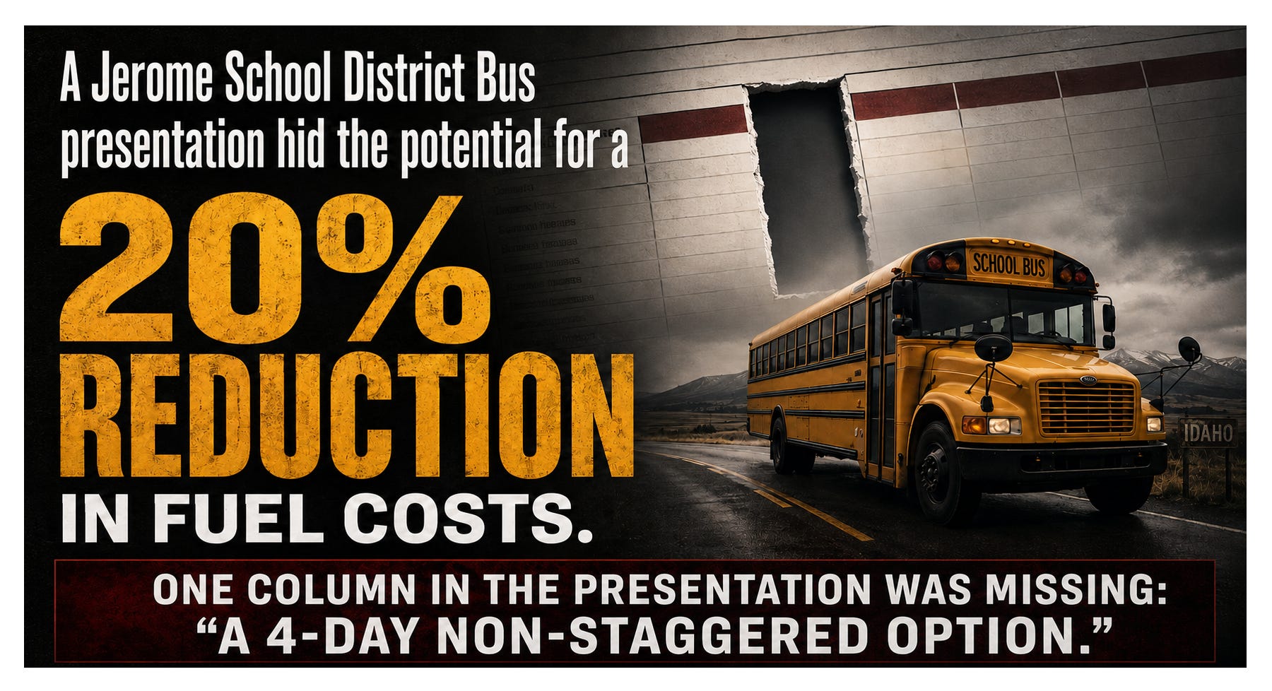 The Missing Column: Did the Jerome School District Hide a Cost Saving Option