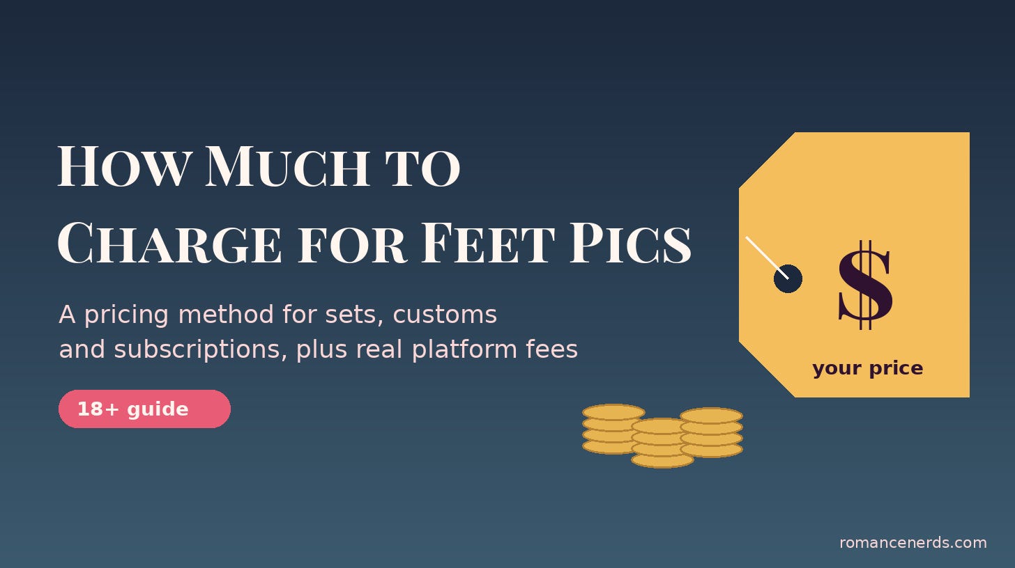 How much to charge for feet pics illustration with a gold price tag marked with a dollar sign and stacks of coins How much to charge for feet pics illustration with a gold price tag marked with a dollar sign and stacks of coins