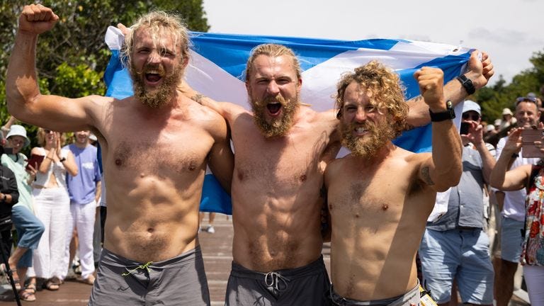 (L-R): Lachlan, Jamie and Ewan Maclean. Pic: The Maclean brothers