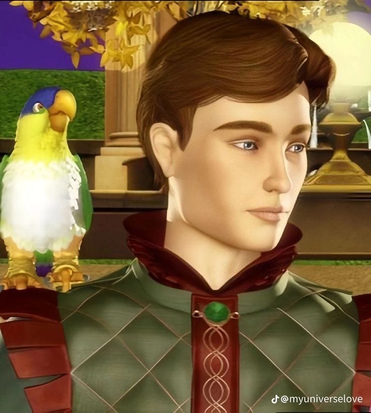This may contain: an animated image of a man with a parrot on his shoulder and another bird perched on top of him This may contain: an animated image of a man with a parrot on his shoulder and another bird perched on top of him