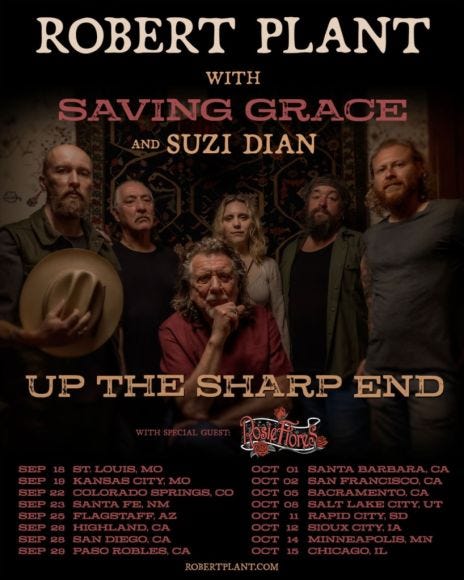 robert plant up the sharp end fall 2026 tour poster robert plant up the sharp end fall 2026 tour poster
