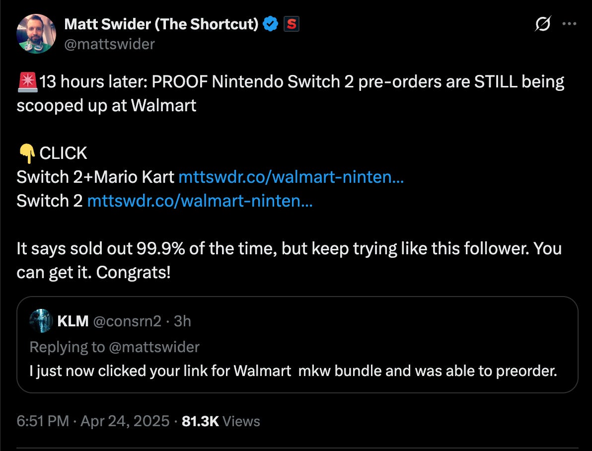 Nintendo Switch 2 pre-order surprise: it's in stock at Walmart with ...