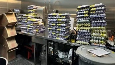 Eggs confiscated from people entering the country from Mexico are piling up at San Diego Sector Border Crossings.
