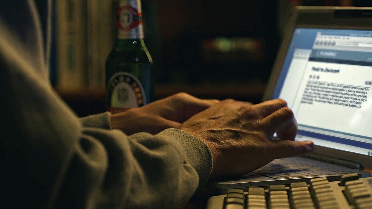 Hacking Harvard's facebooks and building Facemash – The Social Network  (2010)