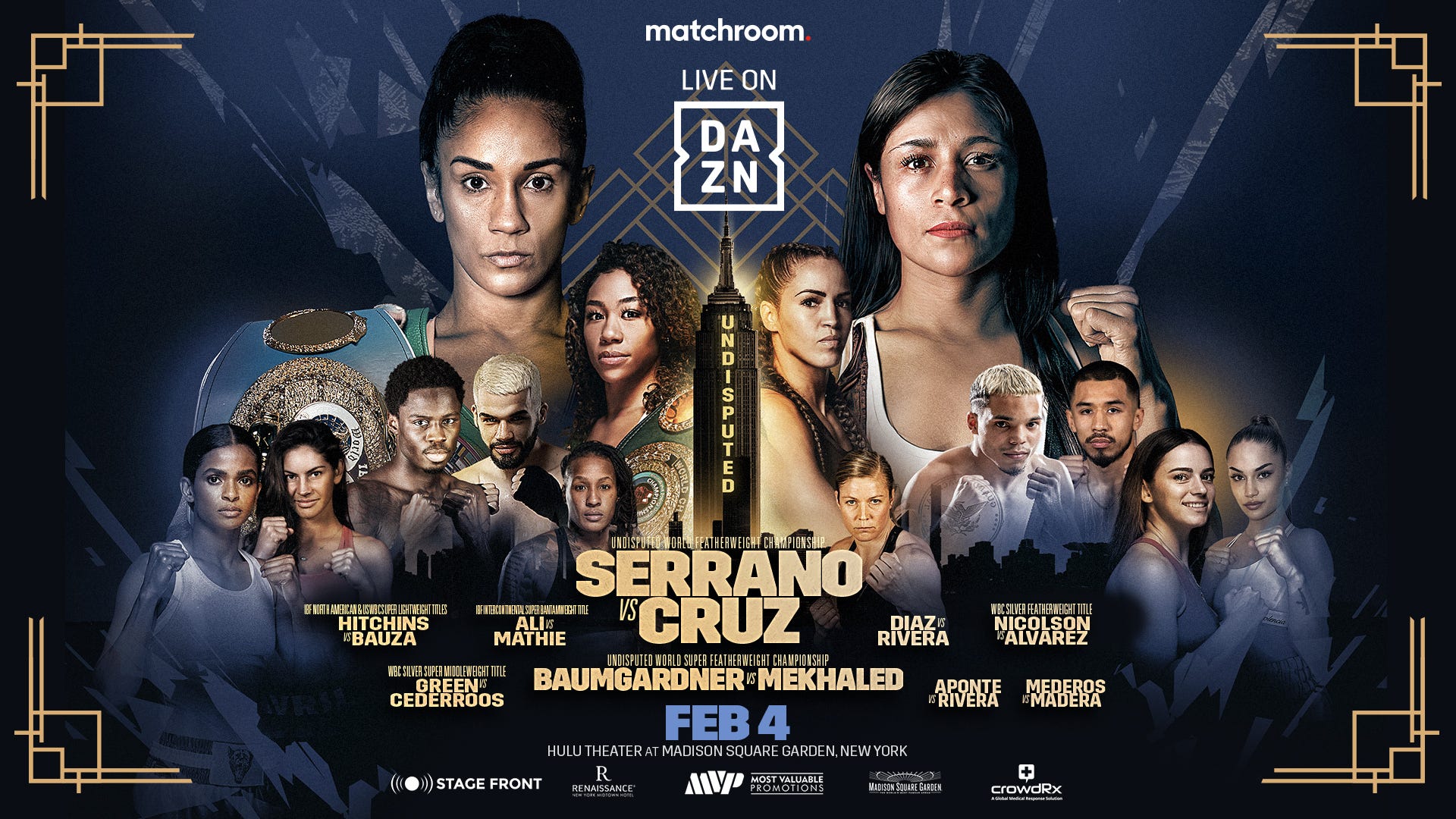 The updated daily fight schedule - by Dan Rafael