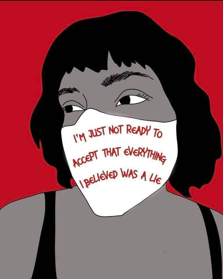 I'm Just Not Ready to Accept That Everything I Believed Was a Lie (Cartoon) I'm Just Not Ready to Accept That Everything I Believed Was a Lie (Cartoon)