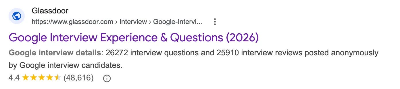 Glassdoor page showing 26,272 Google interview questions and 25,910 interview reviews Glassdoor page showing 26,272 Google interview questions and 25,910 interview reviews