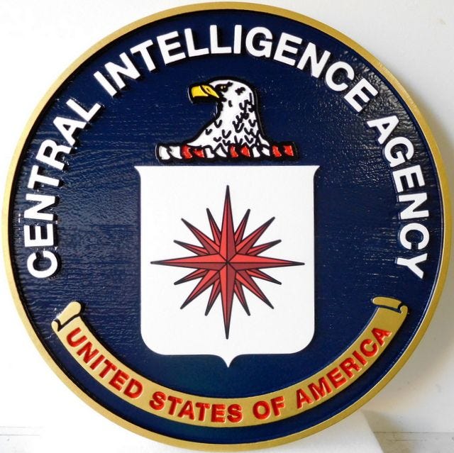 IP-1540 -  Carved Plaque of the Seal of the Central Intelligence Agency(CIA), Artist Painted