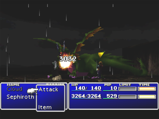 FFVII: Sephiroth vs. Dragon