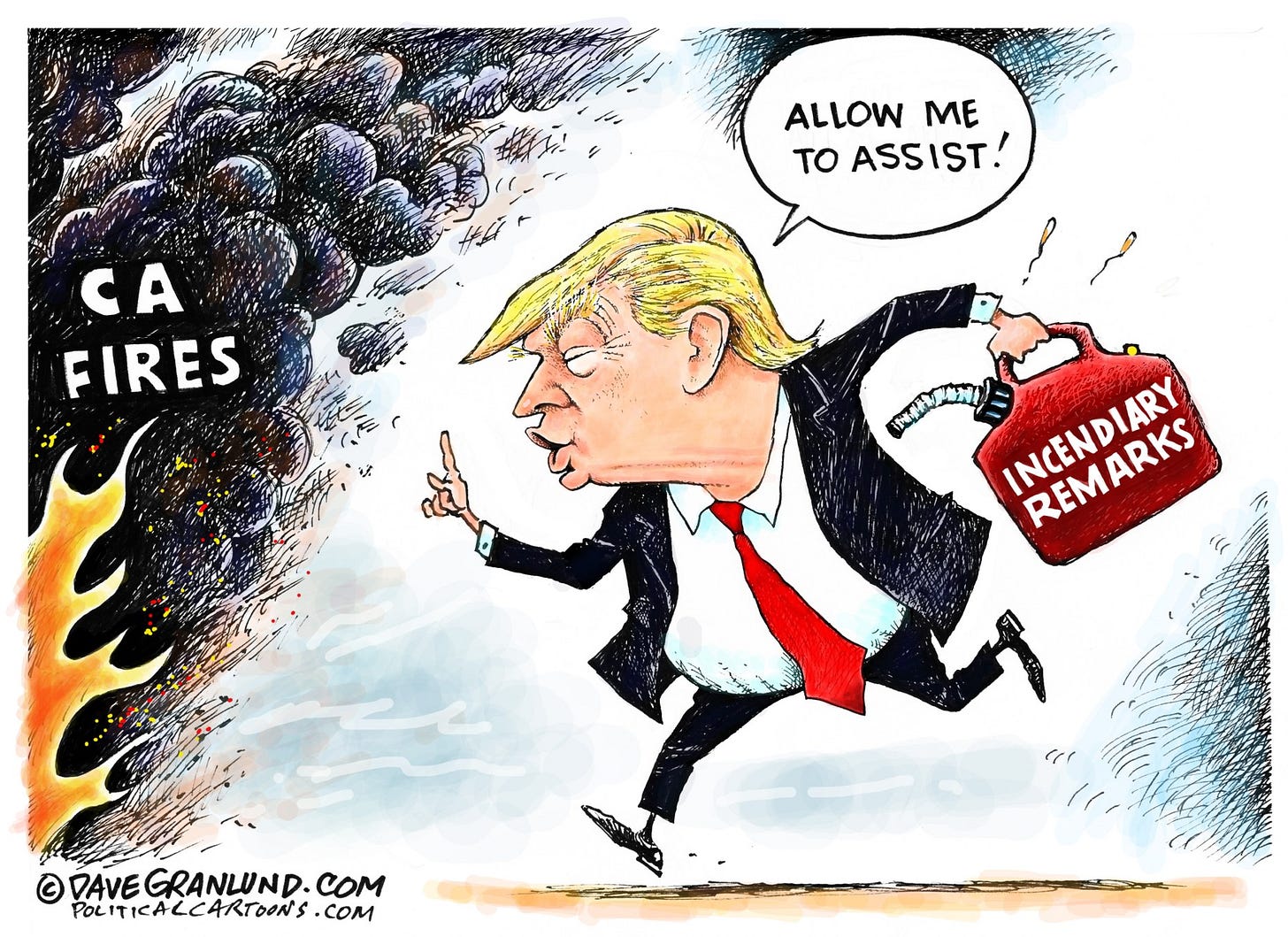 Political cartoons: California wildfires and President Trump Political cartoons: California wildfires and President Trump