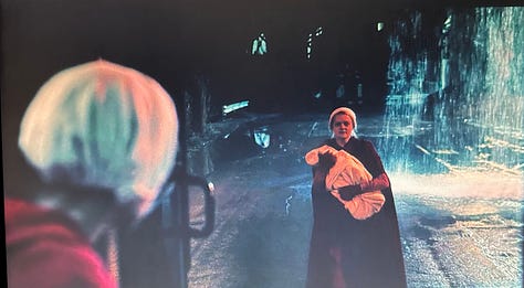 June sending her baby away in the van