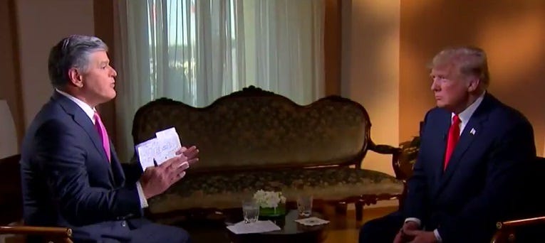 Image result for trump hannity interview Image result for trump hannity interview