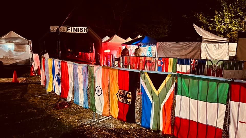 The start/finish line at night (pc: Rick Kwiatkowski)