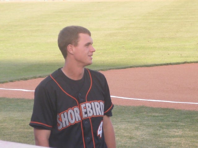 Mike Planeta looks out at his new baseball home before a game on April 6, 2010. Mike Planeta looks out at his new baseball home before a game on April 6, 2010.
