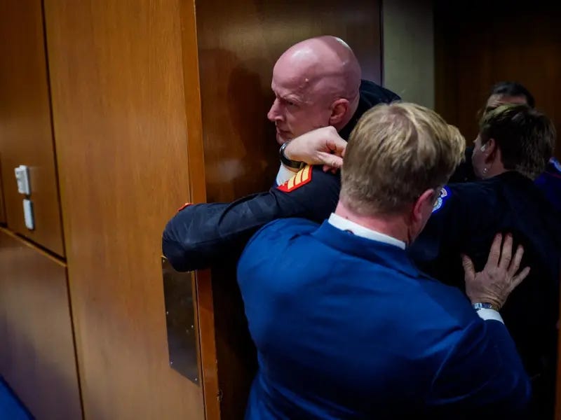 US Senator accused of breaking Marine Brian McGinnis' arm during Iran war protest