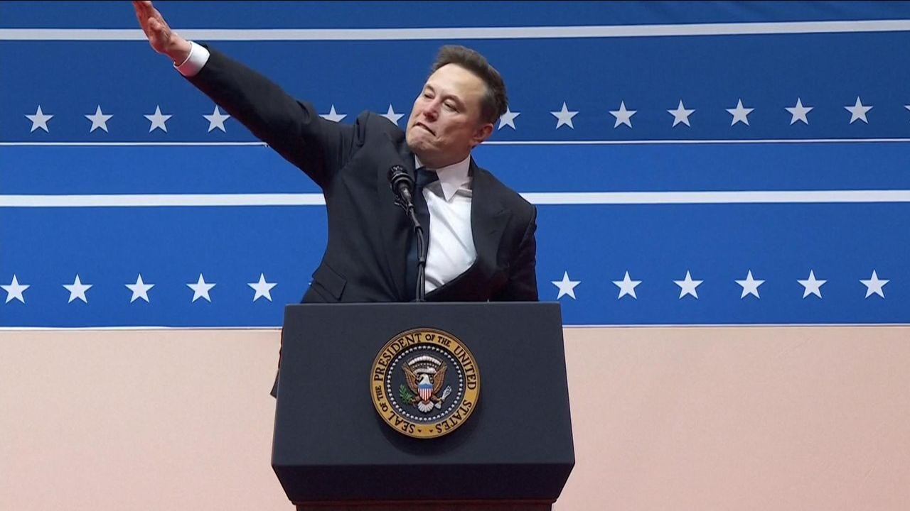 From an awkward kiss to Elon Musk's dance moves - here are some of the  quirky moments captured on camera during the inauguration ceremony.