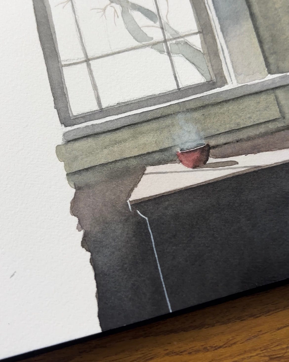 acuarela en un sketchbook formato pequeño
