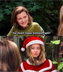 We say Merry Christmas here.
