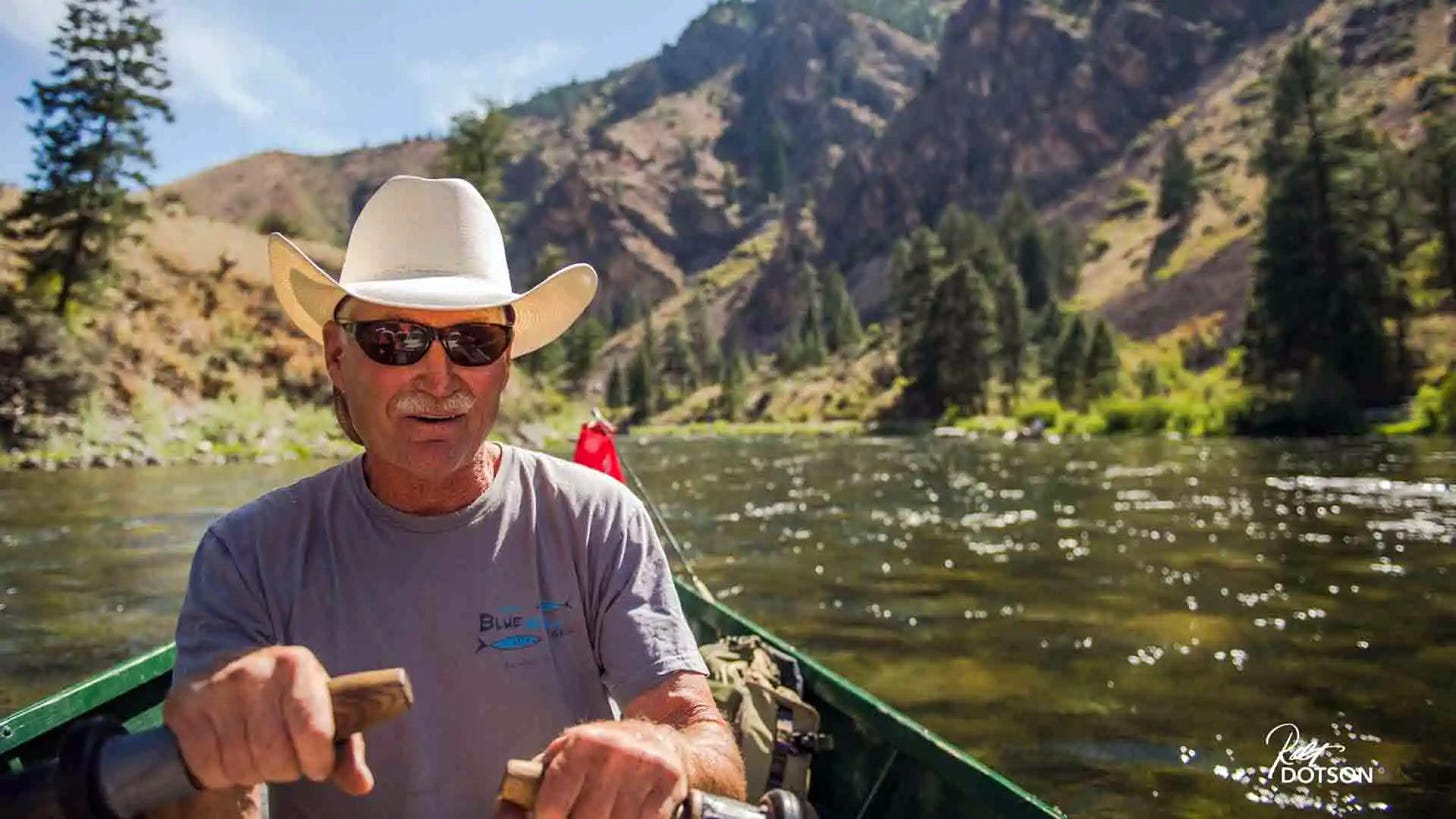 Drift boat or raft Idaho's Middle Fork of the Salmon River.