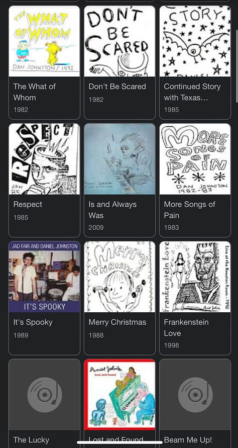 Images of Daniel Johnston albums