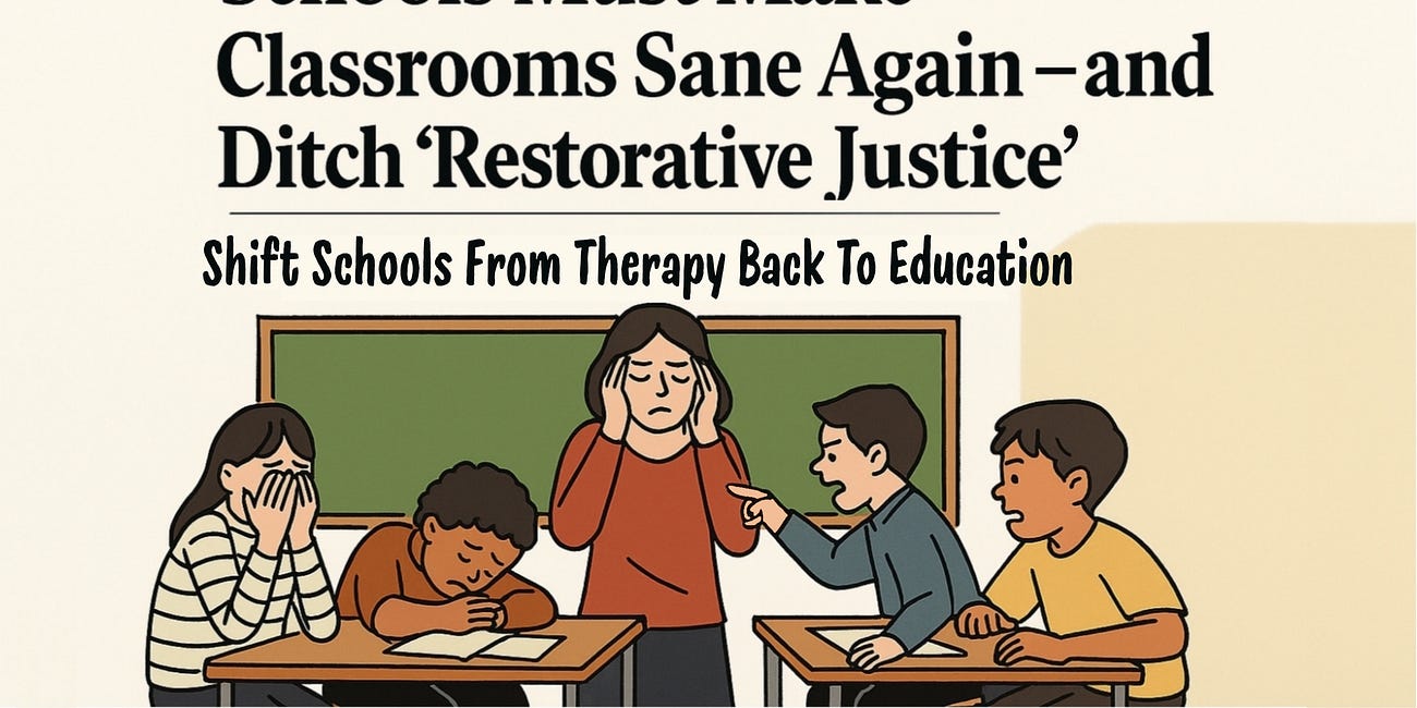 Schools Must Make Classrooms Sane Again — and Ditch ‘Restorative Justice’