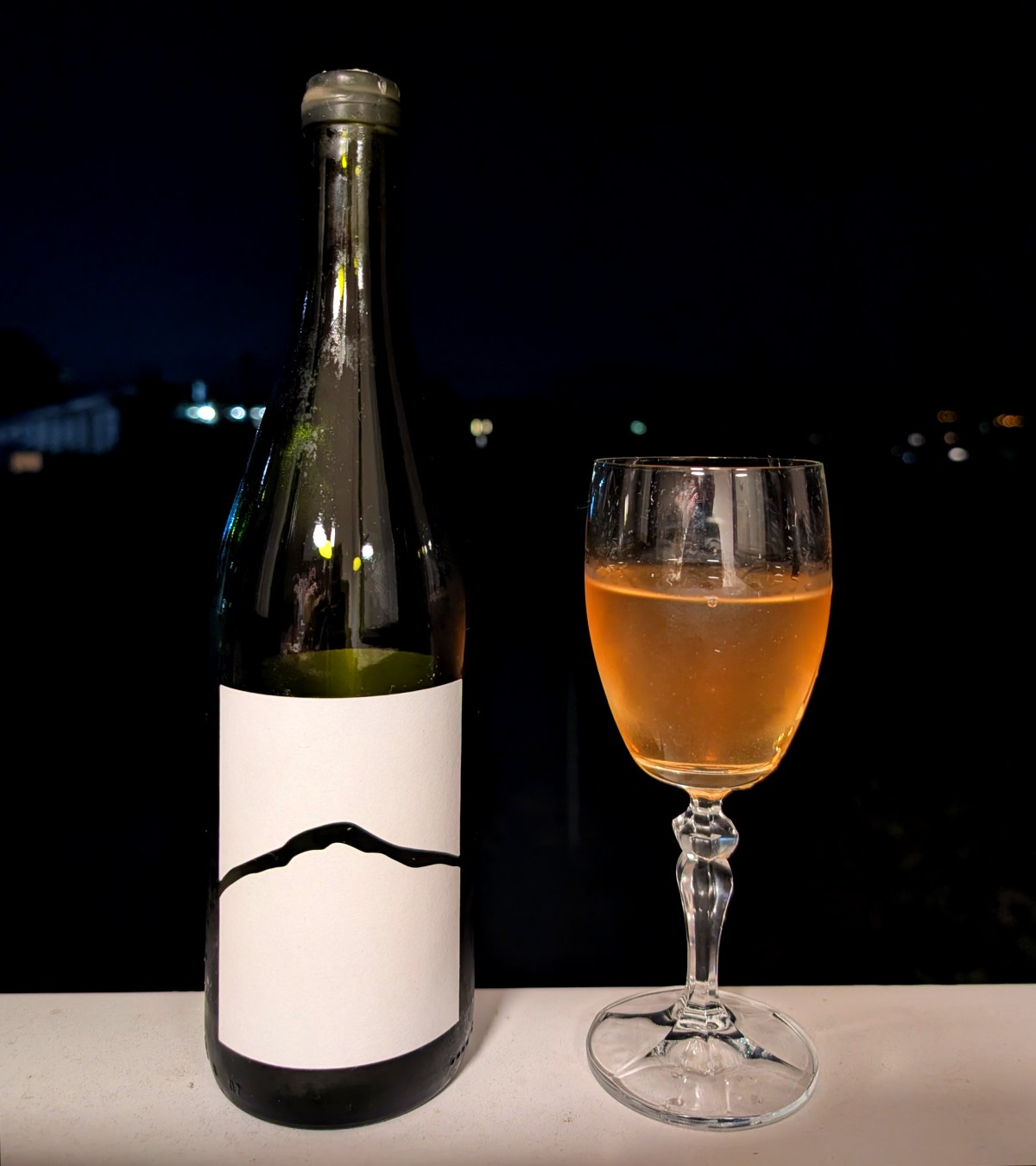 A great orange wine from Burgenland, served in a really shitty glass. Joiseph's Muscat Ottonel 2023