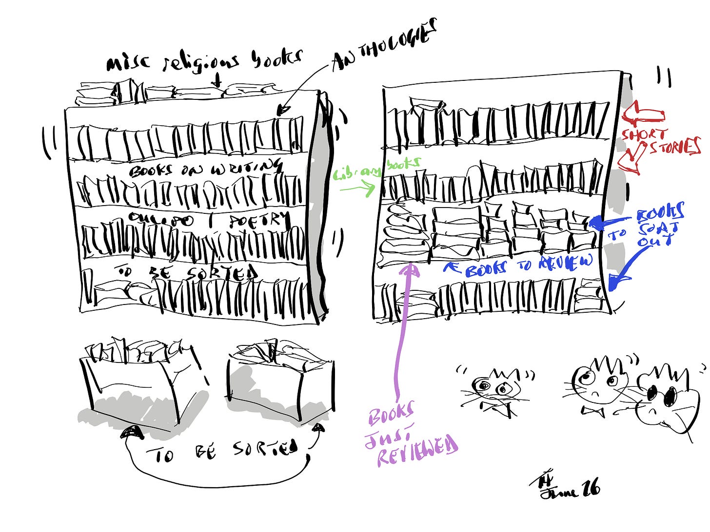 Terry's bookshelves, by Terry Freedman