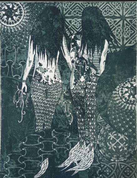 A black and white image of a mermaid

AI-generated content may be incorrect.