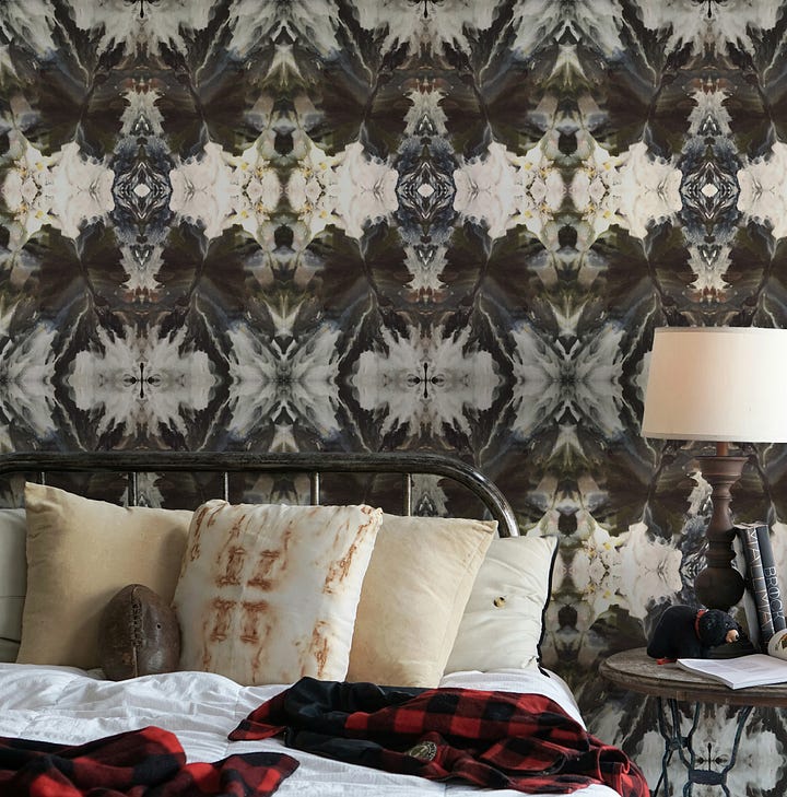 cozy cabincore wallpaper tie dye and mudcloth