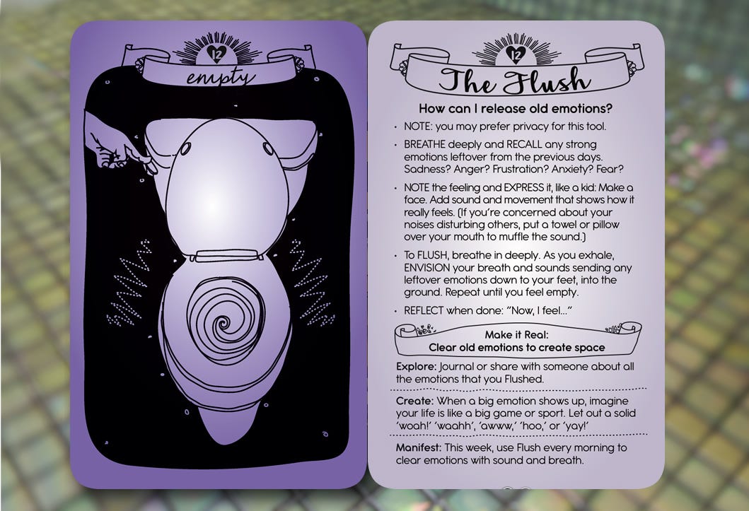 the Flush tool to clear old emotions the Flush tool to clear old emotions