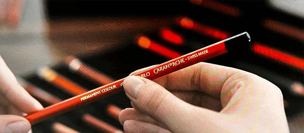 Closeup of Caran D'Ache pencil