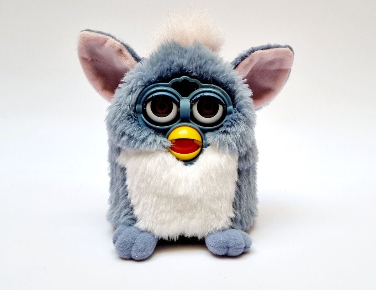 Furby 1998 Elephant furby model 70-800 blue fur brown eyes RARE | eBay
