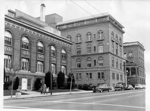 Exterior of Children's Hospital on California Street] — Calisphere