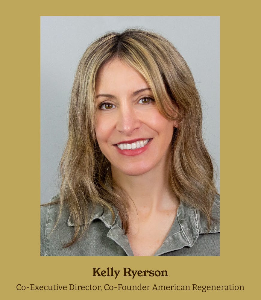 Kelly Ryerson, Co-Executive Director and Co-Founder of American Regeneration, professional headshot