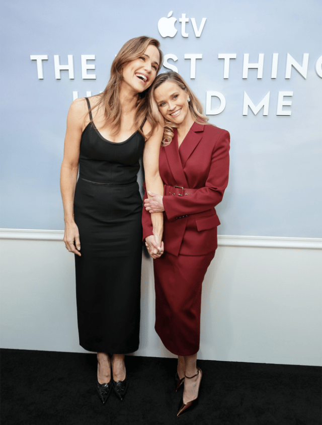 Jennifer Garner and Reese Witherspoon attend the Apple TV and Apple Books event at The West Hollywood EDITION in celebration of “The Last Thing He Told Me,” based on the bestselling novel “The First Time I Saw Him,” on February 12, 2026 in Los Angeles, California. Season two of “The Last Thing He Told Me” premieres globally on Friday, February 20, 2026.