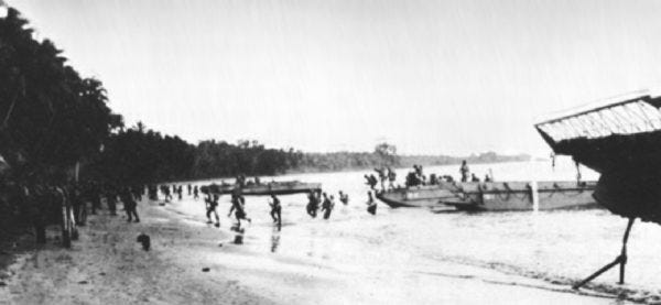 Carlson's Marine Raiders land on Gudalcanal. Long Patrol Carlson's Marine Raiders land on Gudalcanal. Long Patrol