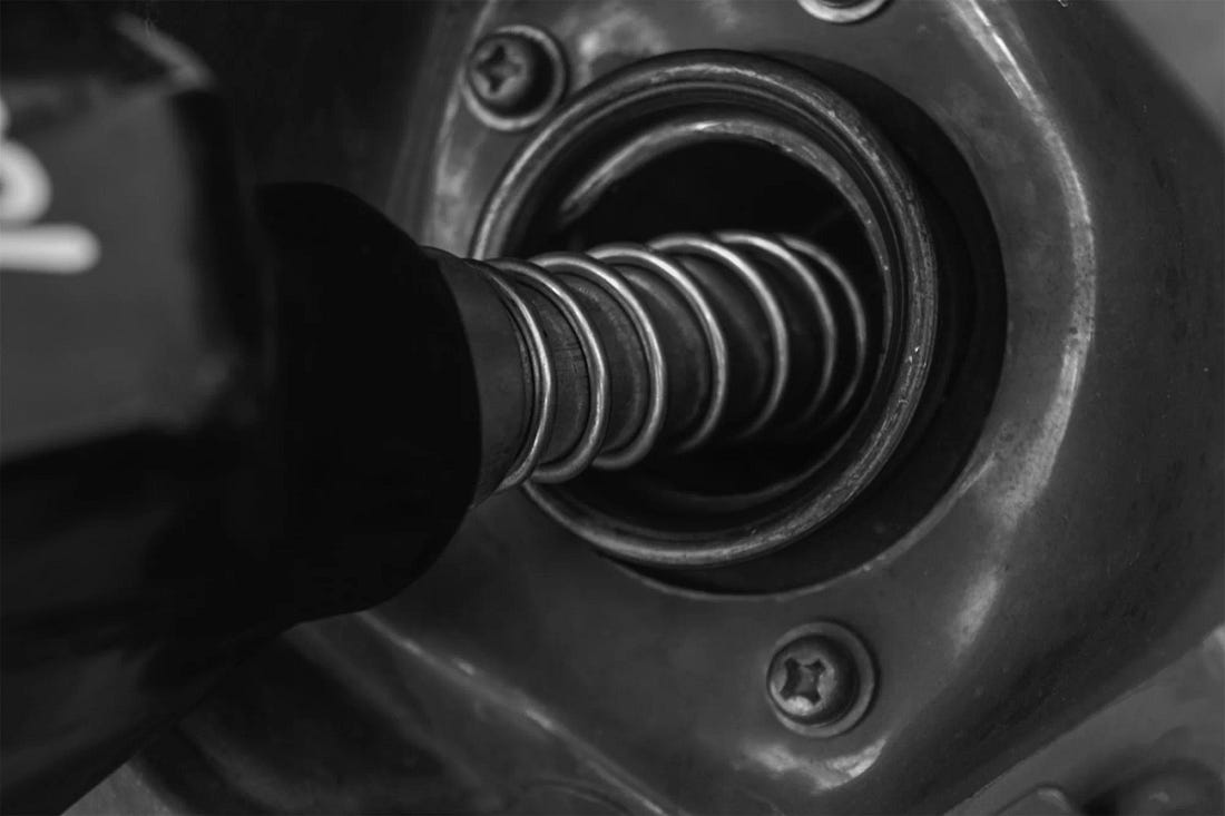 Close-up of a gas nozzle