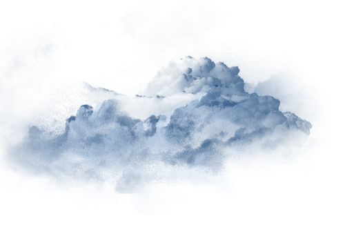 This may contain: the sky is filled with clouds on a white background