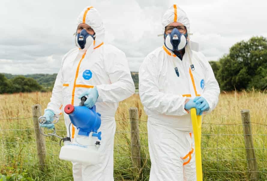 Ben Giles with his deputy, Mark Baxter, Cardigan, Wales, July 2025.