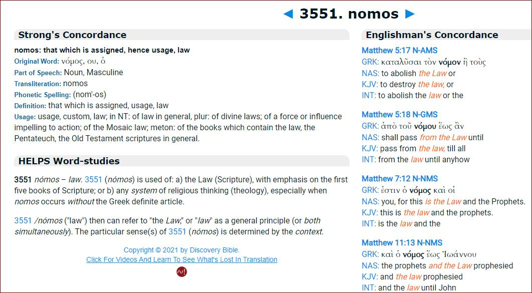 Greek word nomos