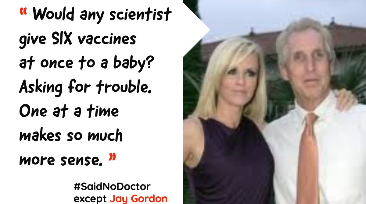 Unfortunately, some popular anti-vaccine influencers, like Dr. Jay Gordon, are actually medical doctors.