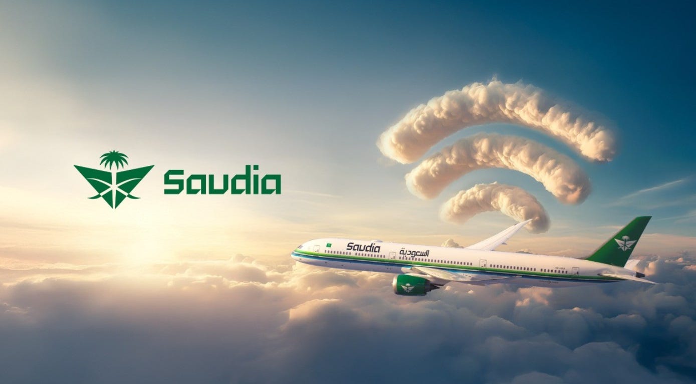 الخطوط السعودية: إنترنت مجاني فائق السرعة على متن الطائرة لدعم رؤية 2030 - مجلة هي الخطوط السعودية: إنترنت مجاني فائق السرعة على متن الطائرة لدعم رؤية 2030 - مجلة هي