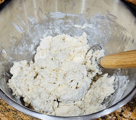 White soda bread dough being mixed with a Swedish dough whisk in a large bowl. Shaped soda bread round with a deep cross cut into the top before baking. Finished Irish white soda bread cooling on a wire rack, golden and crusty.